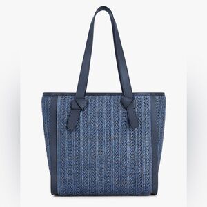 Talbolts Woven Stripe Knot Tote - used once
